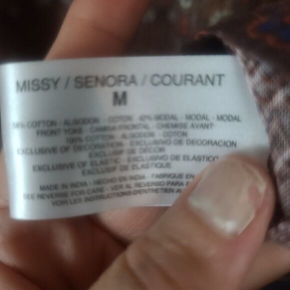 Boho Vintage American Maroon Peasant Blouse SzM - Picture 4 of 4